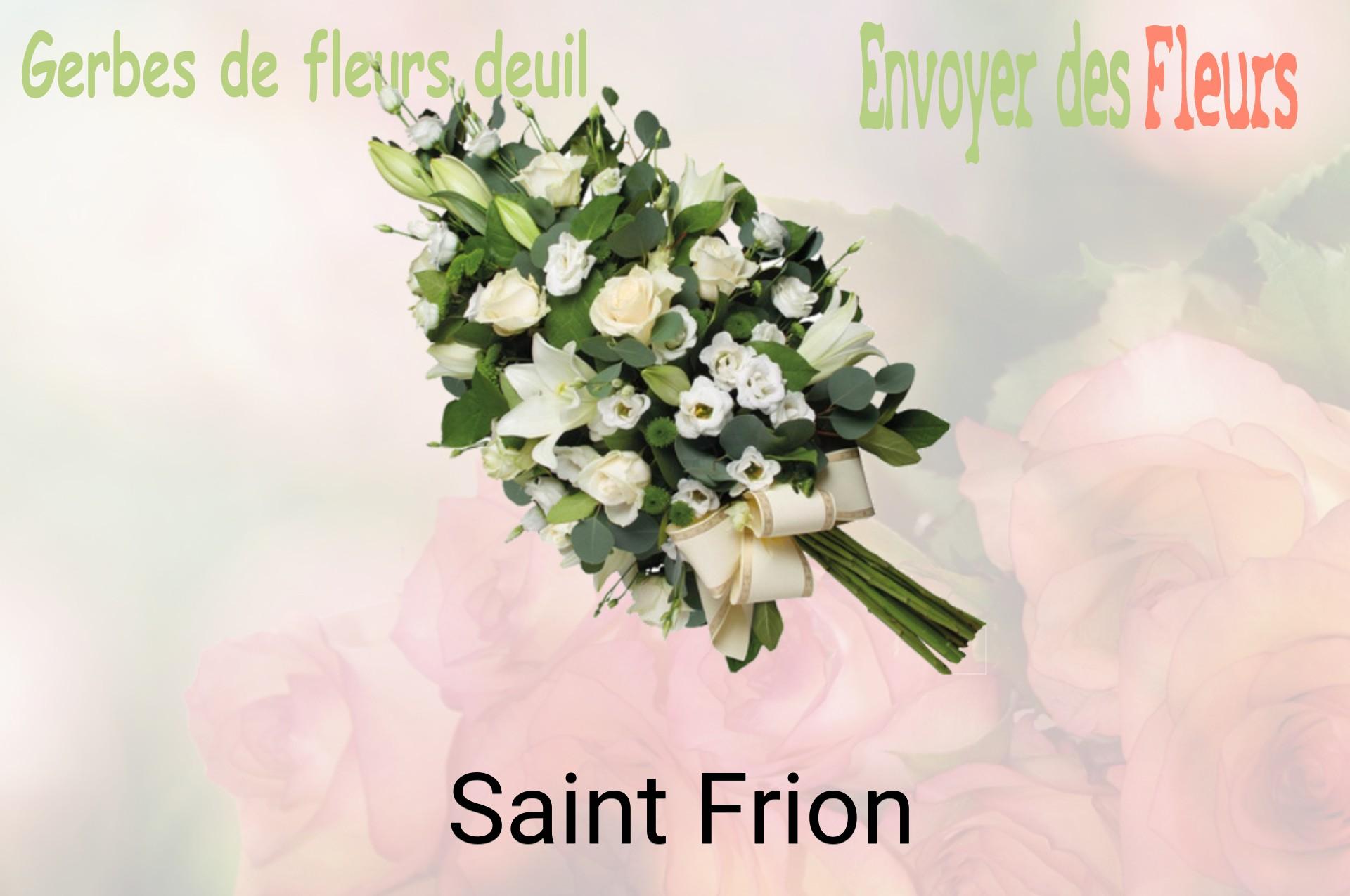 Gerbe de fleurs de deuil livrée à Saint-Frion